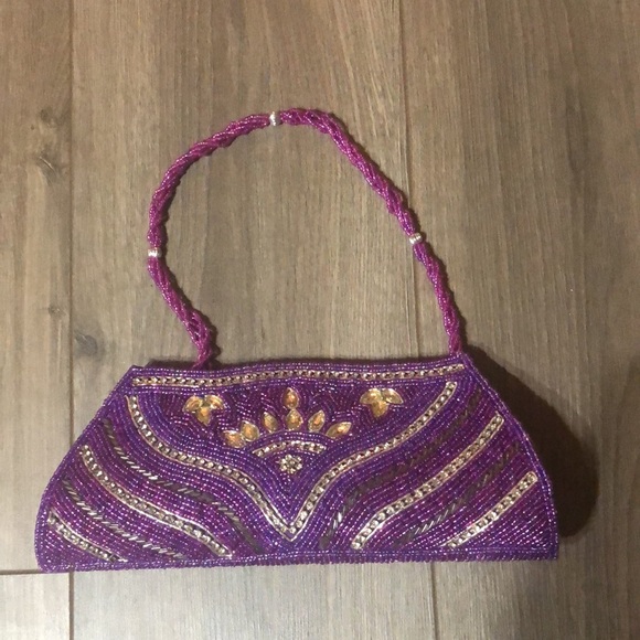 Indian Hand Made Beaded Purse - Picture 2 of 3